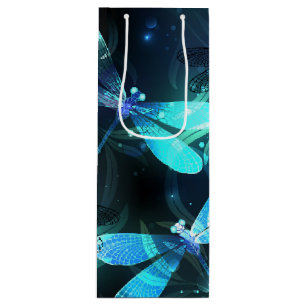 Lake Glowing Dragonflies Wine Gift Bag
