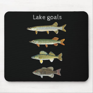 Lake Goals Fishing Musky Pike Walleye Small Mouth Mouse Pad