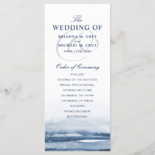 Lake Harbour Fog Wedding Program