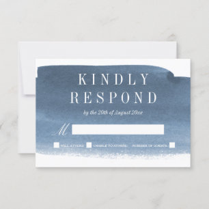 Lake Harbour Fog Wedding   RSVP Card