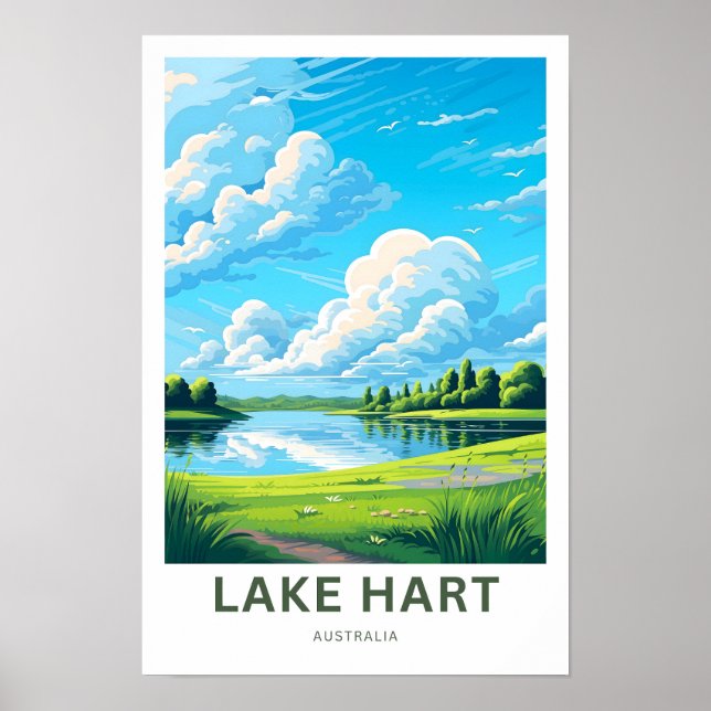 Lake Hart Australia Travel Print (Front)