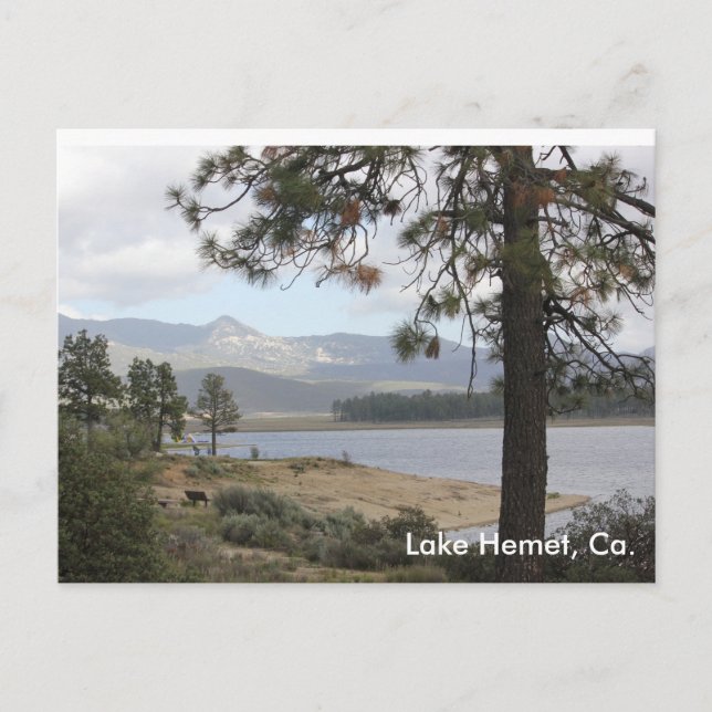 Lake Hemet, California Postcard (Front)