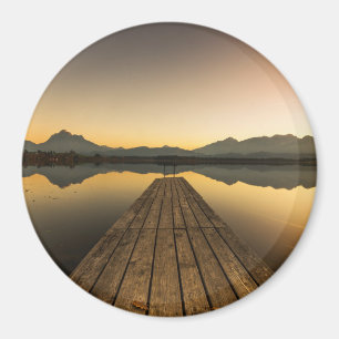 Lake Hopfen with a Jetty & Alps Mountains Magnet