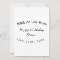 Lake house beach happy birthday add name date year