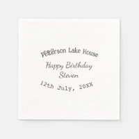 Lake house beach happy birthday add name date year