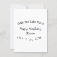 Lake house beach happy birthday add name date year
