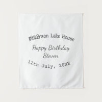 Lake house beach happy birthday add name date year