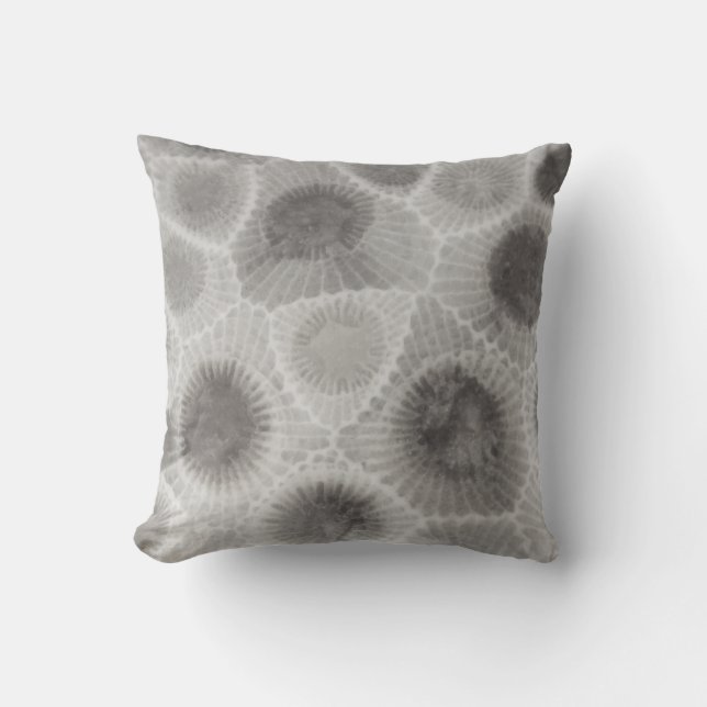 Lake House Decor  Michigan Petoskey Stone Outdoor Pillow (Front)