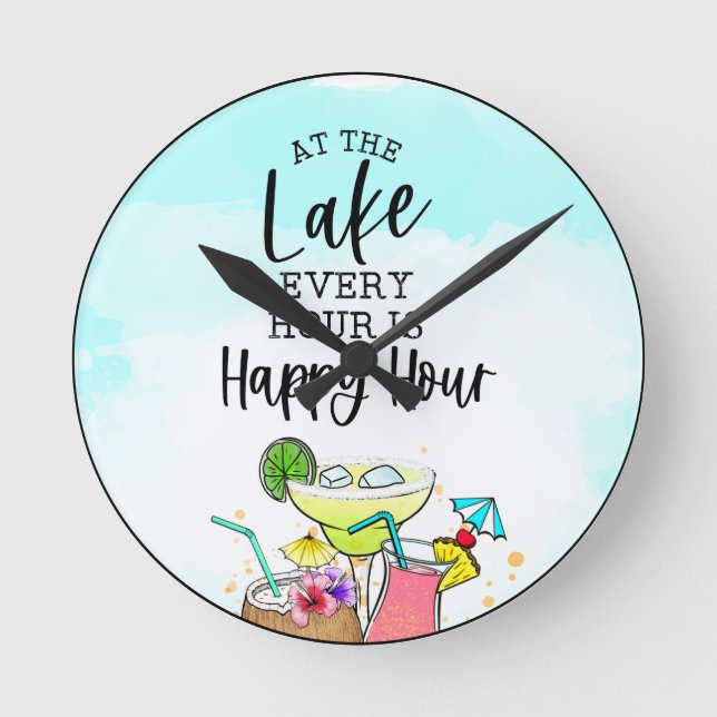 Lake House Decor Round Clock (Front)