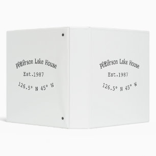 Lake house ets. Date year custom coordinates add n Binder