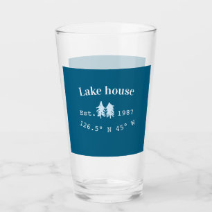 Lake house ets. Date year custom coordinates add n Glass