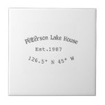 Lake house ets. Date year custom coordinates add n Tile<br><div class="desc">Design</div>