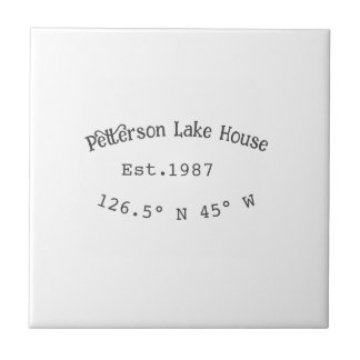 Lake house ets. Date year custom coordinates add n Tile