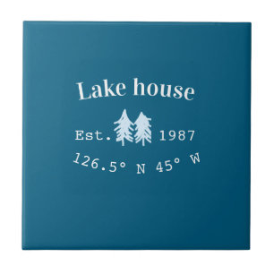 Lake house ets. Date year custom coordinates add n Tile