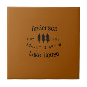 Lake house ets. Date year custom coordinates add n Tile
