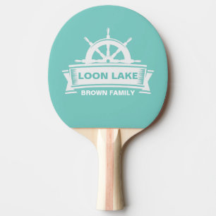 Lake House Family Name Vacation Ping Pong Paddle