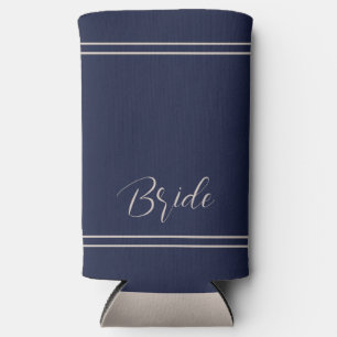 Lake House Nautical Navy Bachelorette Bride Seltzer Can Cooler