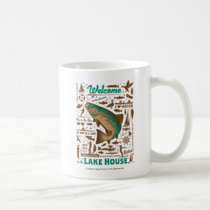 Lake House Pattern Coffee Mug