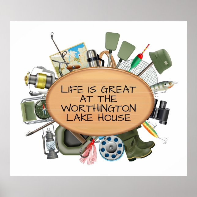 Lake House - Pêche - Accueil Poster (Devant)