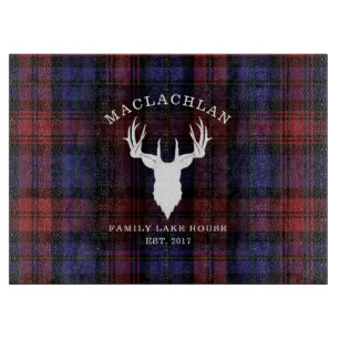 Lake House Plaid Tartan Clan MacLachlan Family Cutting Board