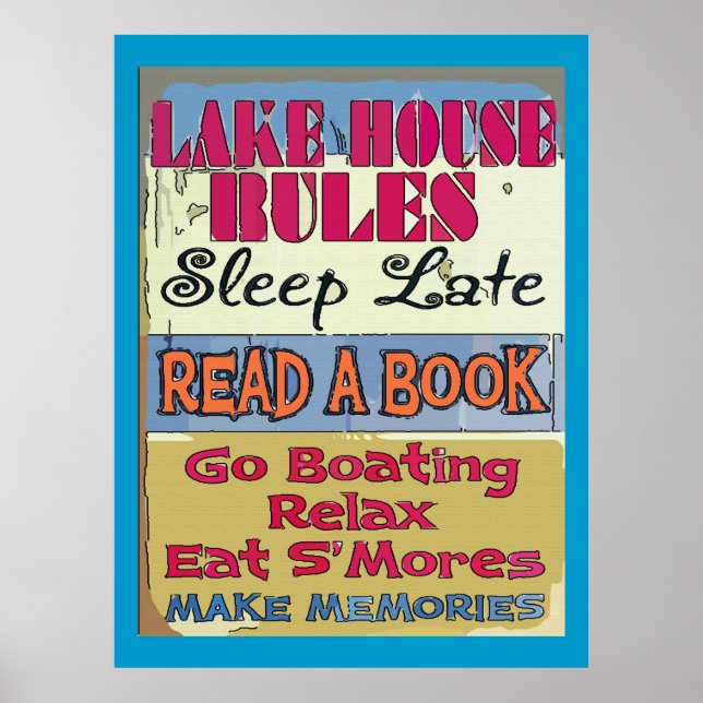 Lake House Rules Sign (Front)