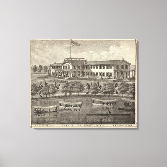 Lake House, Spring Lake, NJ Canvas Print (Front)