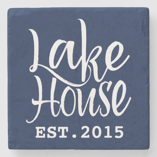 Lake House Stone Coaster (Front)