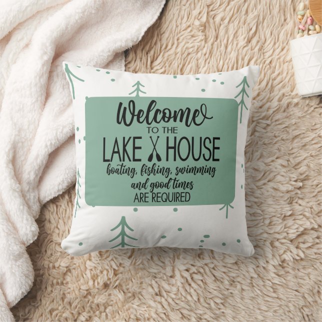 Lake House Themed Throw Pillow (Blanket)