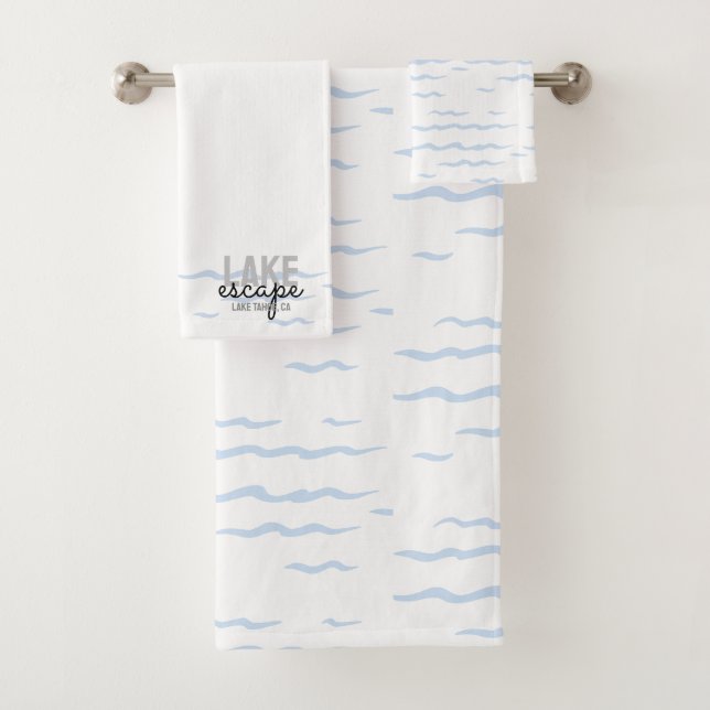 Lake House Vacation Rental -  Bath Towel Set (Insitu)