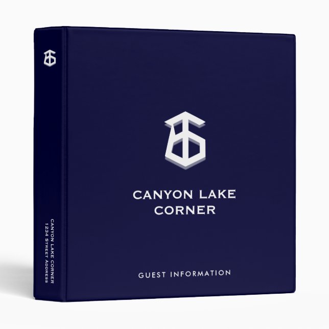 Lake House Vacation Rental Guest Binder (Front/Spine)