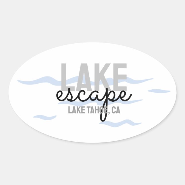Lake House Vacation Rental - Oval Sticker (Front)