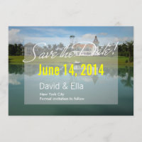Lake House with Dock Save the Date Announcement