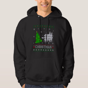 Lake House Xmas Tree Lighting Ugly Christmas Sweat Hoodie