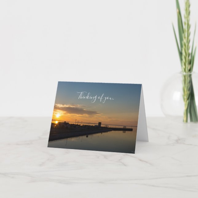 Lake Huron Golden Morning Thinking Of You Card (Front)