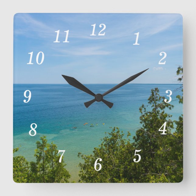 Lake Huron Lookout Wall Clock (Front)