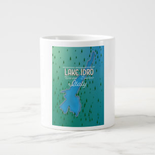Lake Idro Italy travel poster Large Coffee Mug
