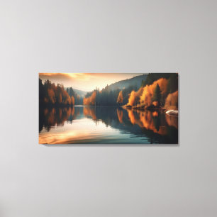 Lake in autumn  canvas print
