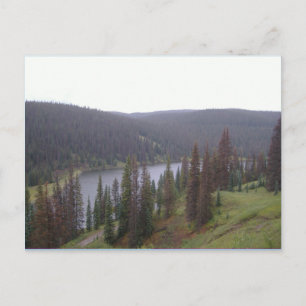 Lake In CO Mountain Tops Postcard
