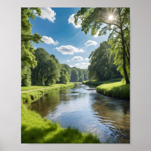Lake in the forest poster (Front)