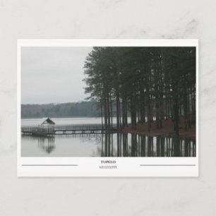 Lake in Tupelo Mississippi Postcard