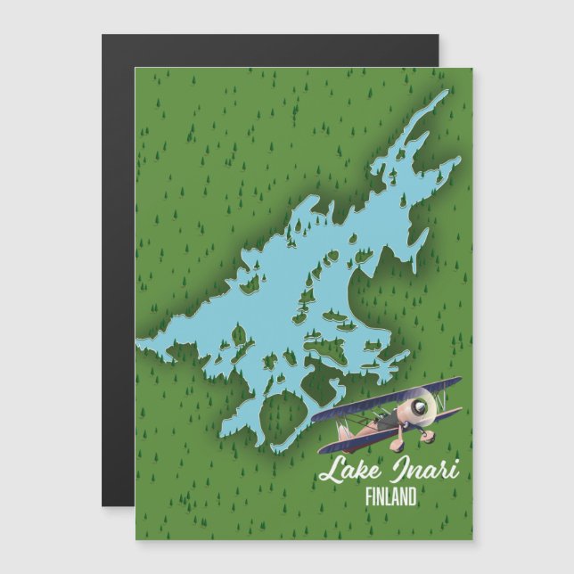 Lake Inari Finland map (Front/Back)