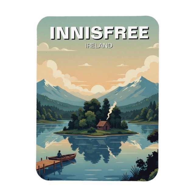 Lake Isle of Innisfree Postcard Magnet (Vertical)
