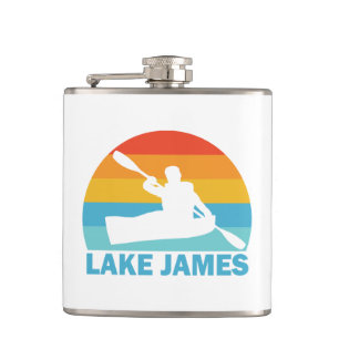Lake James North Carolina Kayak Hip Flask