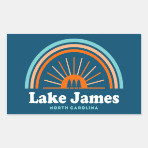 Lake James North Carolina Rainbow Sticker