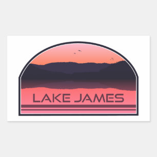 Lake James North Carolina Red Sunrise Sticker