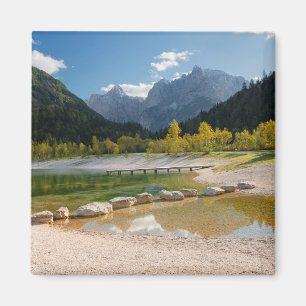 Lake Jasna in the Slovenian Alps in fall Magnet