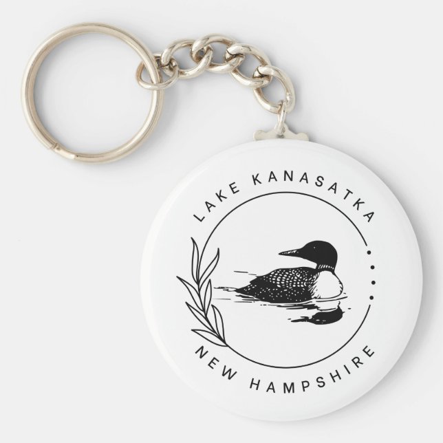 Lake Kanasatka Loon Key Ring (Front)