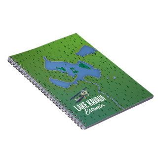 Lake Kavadi Estonia map Notebook