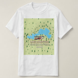 Lake Kawaguchi Fujikawaguchiko & Minobu Japan map T-Shirt