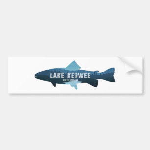 Lake Keowee South Carolina Fish Bumper Sticker
